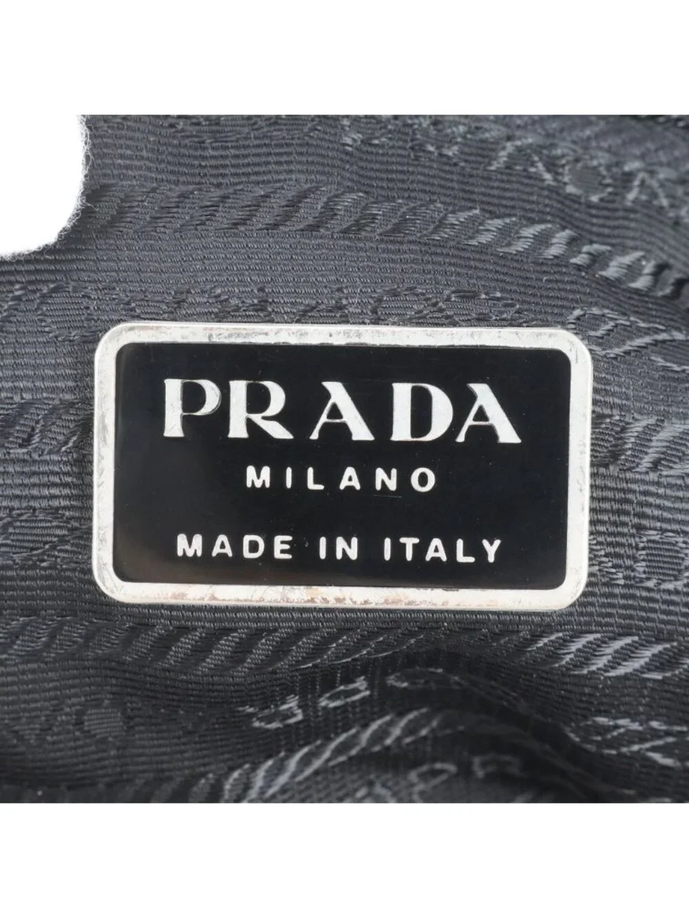 Prada Tessuto Nylon Triangle Logo Leather Shoulder Bag Crossbody Messenger Black
